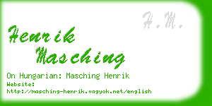 henrik masching business card